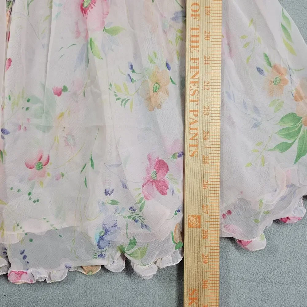 Vintage Victoria’s Secret Floral Babydoll Slip Dress Womens M Y2K Coquette Fairy